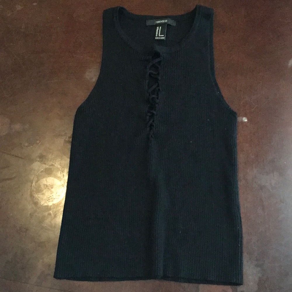 Black tank top